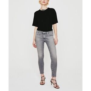 AG Jeans The‎ Legging Ankle Super Skinny Grey Wash Frayed Hem Jeans Womens